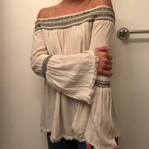 Off the shoulder boho top